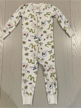 Hanna Anderson HannaJams Sleeper One Piece Pajama Romper (Bug Insect Nature) 3T